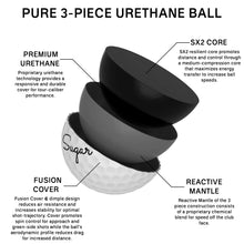 Load image into Gallery viewer, 2023 Sugar Pure - Premium 3-Piece Urethane Golf Balls - Single Cube (27 balls)