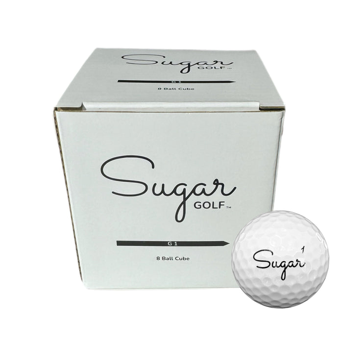 Sugar Golf G1 - Premium Golf Balls - Sugar Lump Trial Pack (8 balls)
